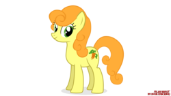 Size: 1920x1080 | Tagged: safe, artist:eugenebrony, carrot top, golden harvest, pony, g4, female, simple background, smiling, solo, transparent background, vector
