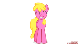 Size: 1920x1080 | Tagged: safe, artist:eugenebrony, cherry berry, earth pony, pony, a friend in deed, g4, .ai available, .svg available, ^^, eyes closed, female, happy, mare, simple background, smile song, smiling, solo, transparent background, vector