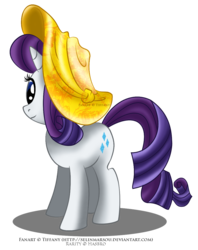 Size: 936x1180 | Tagged: safe, artist:tiffanymarsou, rarity, pony, unicorn, g4, female, hat, mare, simple background, solo, transparent background