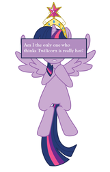 Size: 717x1115 | Tagged: safe, twilight sparkle, alicorn, pony, g4, alicorn drama, confession, covering face, full body, hooves to the chest, simple background, solo, spread wings, twilight sparkle (alicorn), white background, wings