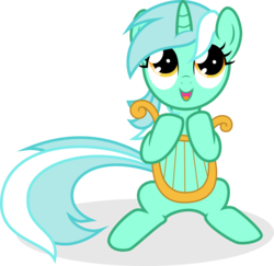 Size: 6172x6005 | Tagged: safe, artist:agamnentzar, lyra heartstrings, pony, g4, .svg available, absurd resolution, cute, female, filly, lyre, simple background, solo, transparent background, vector