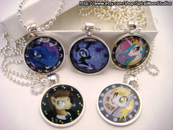 Size: 570x428 | Tagged: safe, derpy hooves, doctor whooves, nightmare moon, princess celestia, princess luna, time turner, alicorn, earth pony, pegasus, pony, g4, customized toy, female, irl, male, mare, photo, stallion