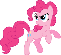 Size: 2000x1817 | Tagged: safe, artist:patec, pinkie pie, earth pony, pony, g4, sonic rainboom (episode), female, mare, rearing, simple background, smiling, smirk, solo, transparent background, vector