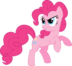 Size: 2000x1817 | Tagged: safe, artist:patec, pinkie pie, earth pony, pony, g4, my little pony: friendship is magic, sonic rainboom (episode), female, mare, rearing, simple background, smiling, smirk, solo, transparent background, vector