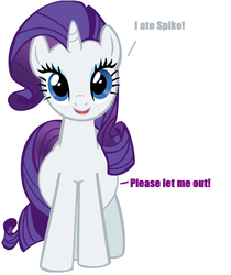 Size: 780x929 | Tagged: safe, edit, edited edit, rarity, spike, pony, unicorn, g4, female, mare, raripred, spikeprey, vore