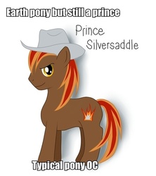 Size: 613x690 | Tagged: safe, oc, oc only, pony, caption, hot in cleveland, prince silversaddle, solo, text