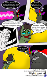 Size: 759x1236 | Tagged: safe, artist:nightcrestcomics, king sombra, oc, oc:bottomless pit, oc:mitzi, g4, bhm, cake, comic, fat, feeding, food, force feeding, morbidly obese, obese, somblob, stuffing, weight gain