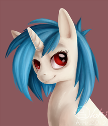 Size: 889x1036 | Tagged: safe, artist:trickypup, dj pon-3, vinyl scratch, pony, g4, female, solo