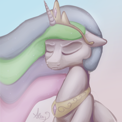 Size: 2000x2000 | Tagged: safe, artist:alumx, princess celestia, pony, g4, female, solo