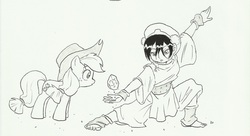 Size: 1530x832 | Tagged: safe, artist:joelashimself, applejack, g4, avatar the last airbender, crossover, toph bei fong