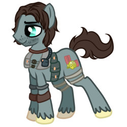 Size: 2000x2000 | Tagged: safe, artist:sirgalahadbw, earth pony, pony, male, parker luciani, ponified, resident evil, simple background, solo, stallion, transparent background, unshorn fetlocks