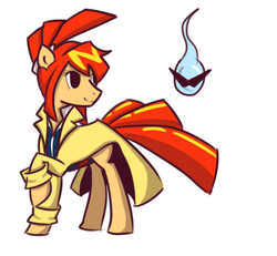 Size: 650x600 | Tagged: safe, artist:capriciousshism, ghost trick, lynne, ponified, sissel, spirit