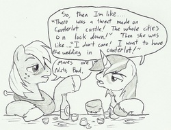 Size: 1148x876 | Tagged: safe, artist:joelashimself, big macintosh, shining armor, earth pony, pony, a canterlot wedding, g4, my little pony: friendship is magic, alcohol, blushing, drunk, male, shot glass, stallion