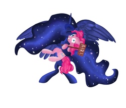 Size: 1984x1701 | Tagged: safe, artist:mrdouche89, pinkie pie, princess luna, g4, hug, simple background