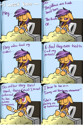 Size: 1296x1968 | Tagged: safe, artist:serendipity-kitty, scootaloo, pony, g4, comic, lesboloo, pillow