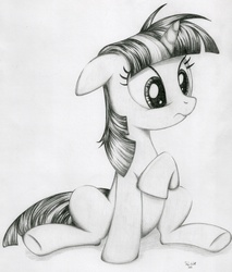 Size: 2412x2833 | Tagged: safe, artist:ayzuki, twilight sparkle, pony, g4, female, grayscale, monochrome, solo, traditional art