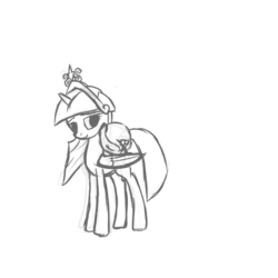 Size: 900x900 | Tagged: safe, artist:russiankolz, twilight sparkle, oc, oc:nyx, alicorn, pony, g4, magical mystery cure, female, mare, simple background, solo, transparent background, twilight sparkle (alicorn)
