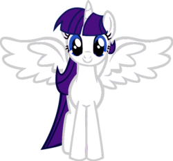 Size: 643x600 | Tagged: safe, artist:advance, rarity, twilight sparkle, alicorn, pony, g4, female, mare, palette swap, recolor, simple background, solo, spread wings, transparent background, twilight sparkle (alicorn), wings