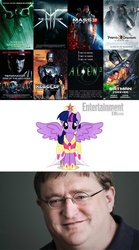 Size: 511x917 | Tagged: safe, twilight sparkle, alicorn, pony, g4, season 3, alicorn drama, gabe newell, threequel curse, twilight sparkle (alicorn)