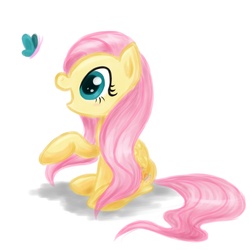 Size: 2000x2000 | Tagged: safe, artist:eljonek, fluttershy, butterfly, g4