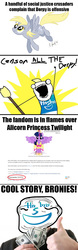 Size: 532x1707 | Tagged: safe, derpy hooves, twilight sparkle, alicorn, pony, g4, magical mystery cure, alicorn drama, cool story bro, derpygate, hasbro, lucifer hasbro, trollface, twilight sparkle (alicorn), x all the y