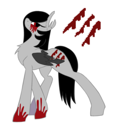 Size: 846x944 | Tagged: safe, artist:duskaxe-fightinglove, oc, oc only, pegasus, pony, concave belly, donut steel, edgy, lanky, long legs, mary sue, my immortal, ow the edge, skinny, thin