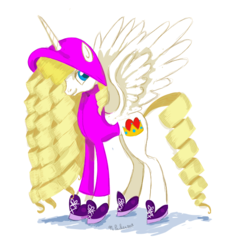 Size: 662x705 | Tagged: safe, artist:sleepywarlord, oc, oc only, alicorn, pony, alicorn oc, clothes, hoodie