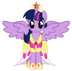 Size: 8000x7903 | Tagged: safe, artist:kibbiethegreat, twilight sparkle, alicorn, pony, g4, magical mystery cure, absurd resolution, clothes, coronation dress, dress, female, mare, simple background, transparent background, twilight sparkle (alicorn), vector