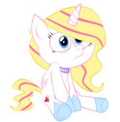 Size: 888x900 | Tagged: dead source, safe, artist:popuicat, oc, oc only, oc:aphrodite, alicorn, pony, .mov, alicorn oc, solo, style emulation