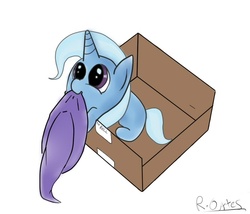 Size: 700x600 | Tagged: safe, artist:fearingfootlong, trixie, pony, g4, box, cute, filly, pony in a box