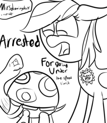 Size: 1100x1261 | Tagged: safe, artist:cosmonaut, rainbow dash, tank, g4, 30 minute art challenge, police