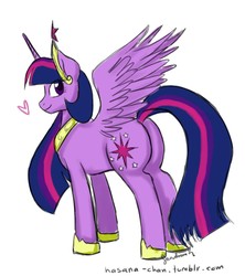 Size: 800x900 | Tagged: safe, artist:hasana-chan, twilight sparkle, alicorn, pony, g4, 30 minute art challenge, butt, female, mare, plot, twilight sparkle (alicorn)