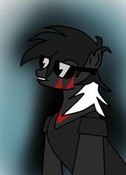 Size: 461x640 | Tagged: safe, artist:discord mude, oc, oc only, earth pony, pony, glasses, mude, scar
