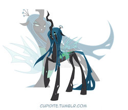 Size: 1785x1532 | Tagged: safe, artist:tarajenkins, queen chrysalis, changeling, changeling queen, cupidite, g4, crown, female, jewelry, regalia, solo, zoom layer