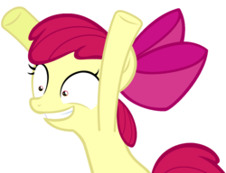 Size: 1250x960 | Tagged: safe, edit, vector edit, apple bloom, g4, hearts and hooves day (episode), flailing, hearts and hooves day, inverted mouth, simple background, vector, white background