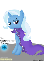 Size: 1700x2339 | Tagged: safe, artist:stepany1234, trixie, g4, alternate clothes, simple background, sitting, solo, white background