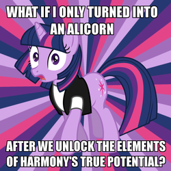 Size: 800x800 | Tagged: safe, twilight sparkle, alicorn, pony, g4, conspiracy twilight sparkle, exploitable meme, female, mare, meme, twilight sparkle (alicorn)