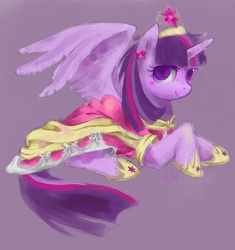 Size: 2552x2720 | Tagged: safe, artist:lilypadphi, twilight sparkle, alicorn, pony, g4, big crown thingy, clothes, coronation dress, dress, elements of harmony, female, jewelry, mare, princess, regalia, solo, twilight sparkle (alicorn)