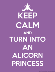 Size: 444x578 | Tagged: safe, artist:brutamod, alicorn drama, big crown thingy, image macro, keep calm and carry on, purple background, simple background, text