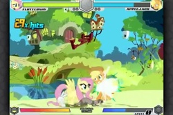 Size: 960x640 | Tagged: safe, angel bunny, applejack, fluttershy, fighting is magic, g4