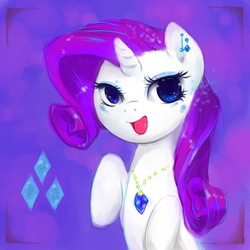 Size: 2000x2000 | Tagged: safe, artist:lilypadphi, rarity, pony, g4, female, necklace, solo