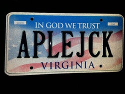 Size: 816x612 | Tagged: safe, applejack, g4, car plate, united states, virginia