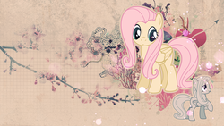 Size: 1366x768 | Tagged: safe, artist:kuroi-kurosu, fluttershy, g4, wallpaper