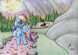 Size: 1677x1189 | Tagged: safe, artist:jacquibim, rainbow dash, g4, traditional art