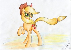 Size: 1676x1183 | Tagged: safe, artist:jacquibim, applejack, g4, traditional art