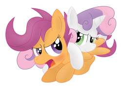 Size: 2450x1750 | Tagged: safe, artist:qazwsxedc15, scootaloo, sweetie belle, g4, blushing, female, lesbian, ship:scootabelle, shipping