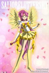 Size: 395x589 | Tagged: safe, artist:angleyck24, fluttershy, human, g4, humanized, ponified, sailor moon (series), skinny, thin, winged humanization
