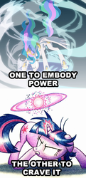 Size: 496x1028 | Tagged: safe, princess celestia, twilight sparkle, g4, image macro, star wars