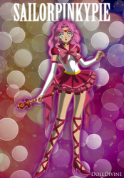 Size: 397x570 | Tagged: safe, artist:angleyck24, pinkie pie, human, g4, humanized, ponified, sailor moon (series), skinny, thin