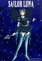 Size: 396x576 | Tagged: safe, artist:angleyck24, princess luna, human, g4, humanized, ponified, sailor luna, sailor moon (series), skinny, thin, winged humanization